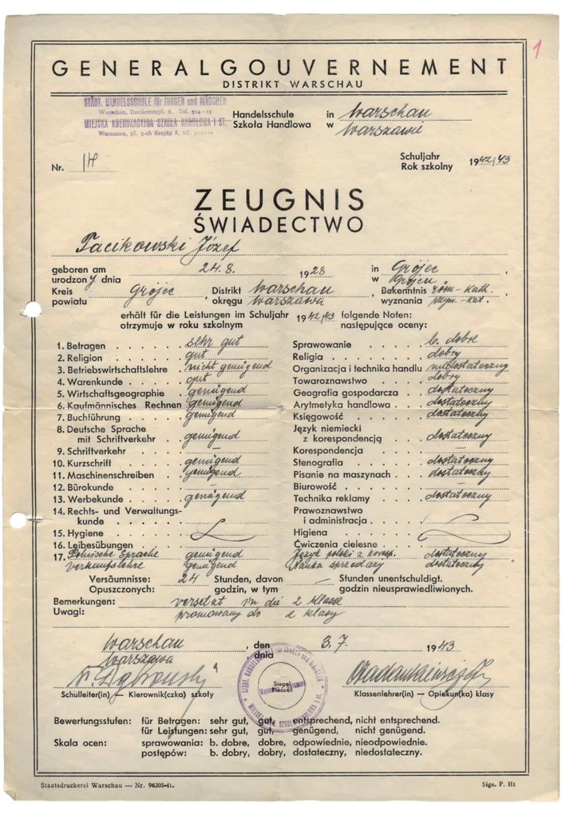 Zeugnis Tacikowski4